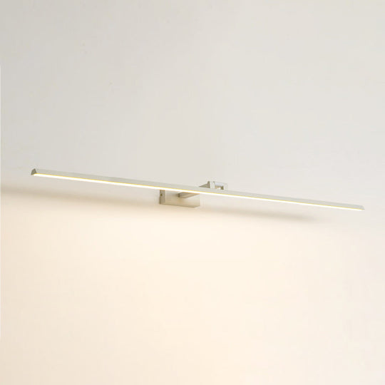 Minimalist Metal Led Vanity Light - Single Fixture Modern Style White / 47 Natural