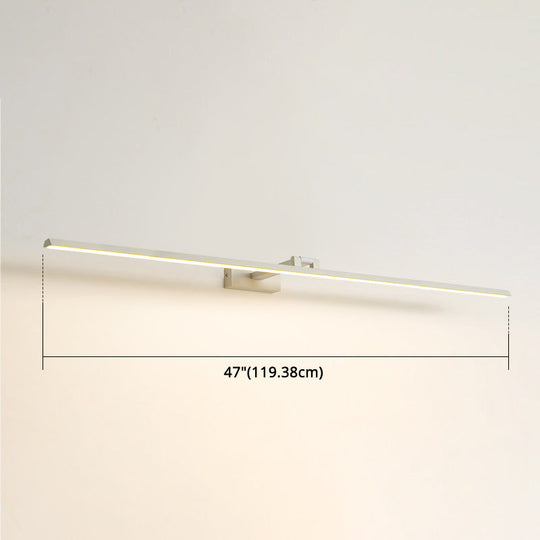 Minimalist Metal Led Vanity Light - Single Fixture Modern Style