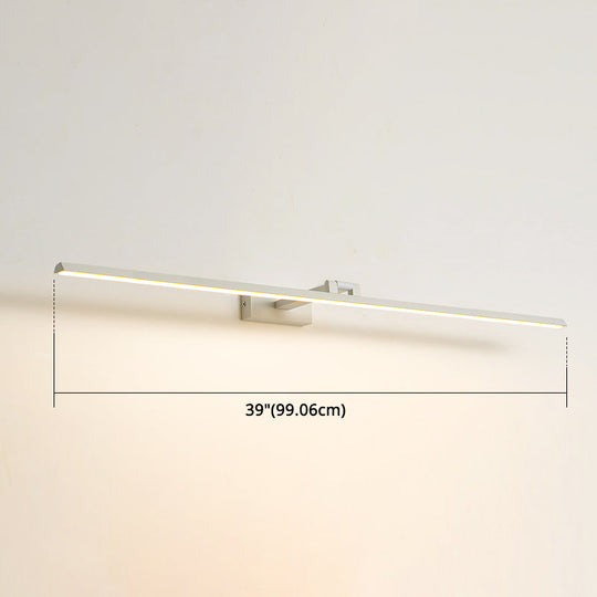 Minimalist Metal Led Vanity Light - Single Fixture Modern Style