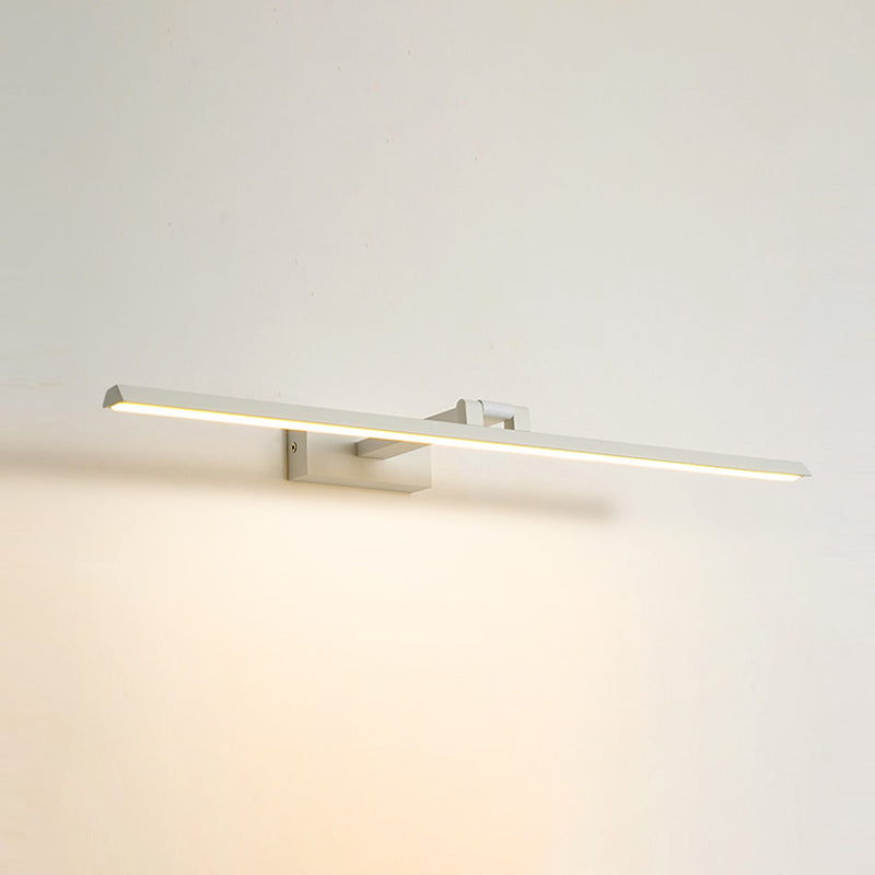 Minimalist Metal Led Vanity Light - Single Fixture Modern Style White / 23.5 Natural