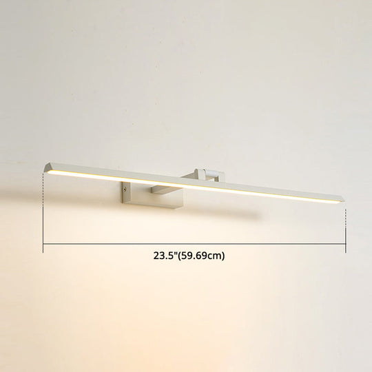 Minimalist Metal Led Vanity Light - Single Fixture Modern Style