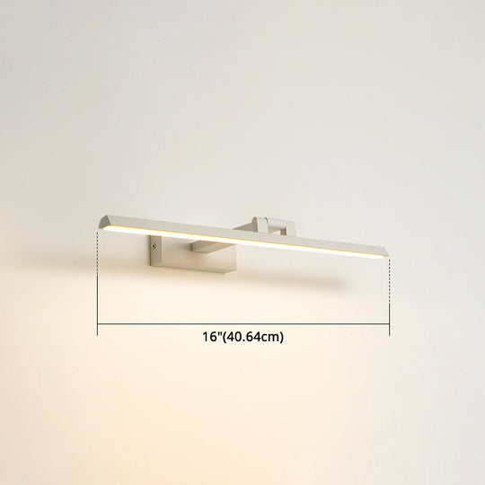 Minimalist Metal Led Vanity Light - Single Fixture Modern Style