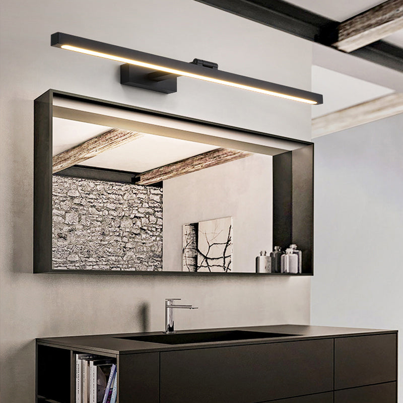 Nordic Minimalist Vanity Wall Light: Aluminum Single Rectangle Fixture