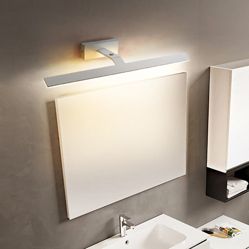 Aluminum Single Vanity Light Fixture - Armed Nordic Minimalist Style