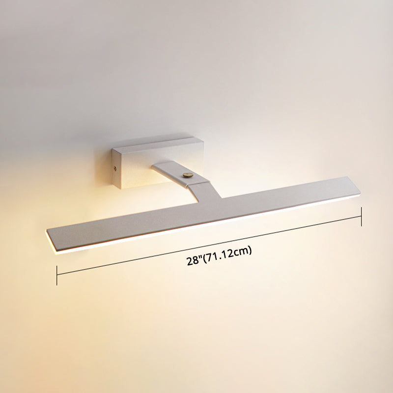 Aluminum Single Vanity Light Fixture - Armed Nordic Minimalist Style