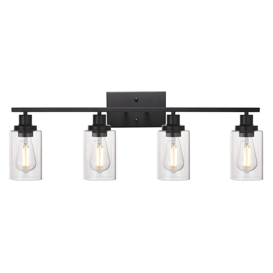 Industrial Retro Glass Vanity Wall Light Fixtures - Cylindrical Design