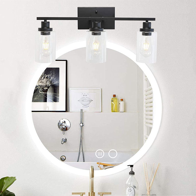 Industrial Retro Glass Vanity Wall Light Fixtures - Cylindrical Design