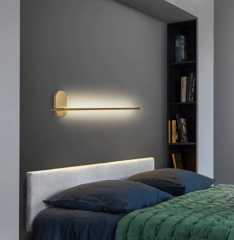 Modern Metal Wall Lamp For Bedroom & Living Room - Linear Strip Lighting