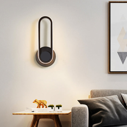 Modern Led Metal Bedside Wall Sconce With Rotatable Head