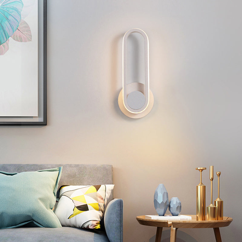 Modern Led Metal Bedside Wall Sconce With Rotatable Head