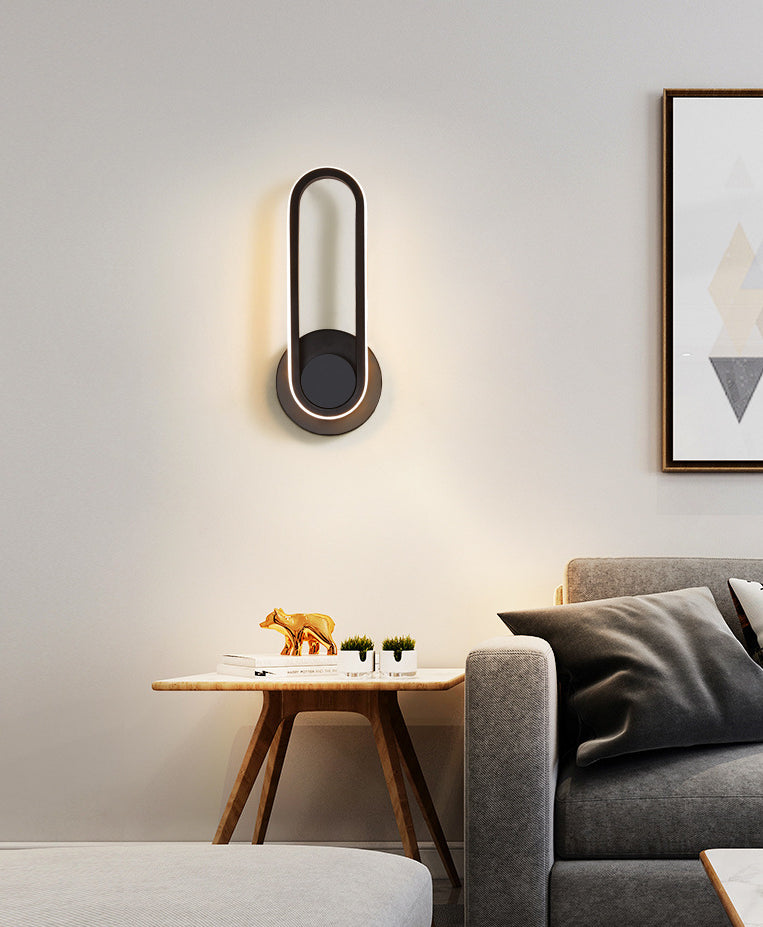 Modern Led Metal Bedside Wall Sconce With Rotatable Head