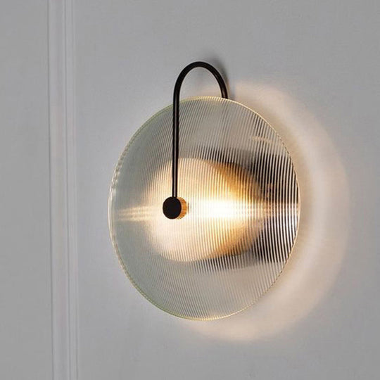 Modern Disk Shaped Wall Sconce For Bedroom And Living Room Decor