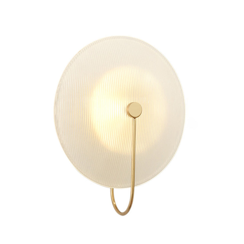 Modern Disk Shaped Wall Sconce For Bedroom And Living Room Decor Gold