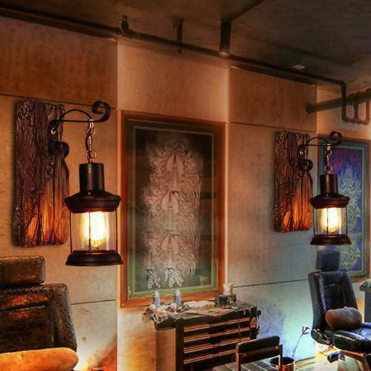 Industrial Loft Wall Mounted Wooden Light - Stylish Lighting Solution For Corridor Restaurant