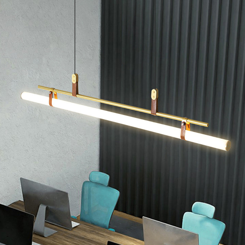 Acrylic Island Pendant Light: Sleek Pole Design With Led: Perfect For Dining Room