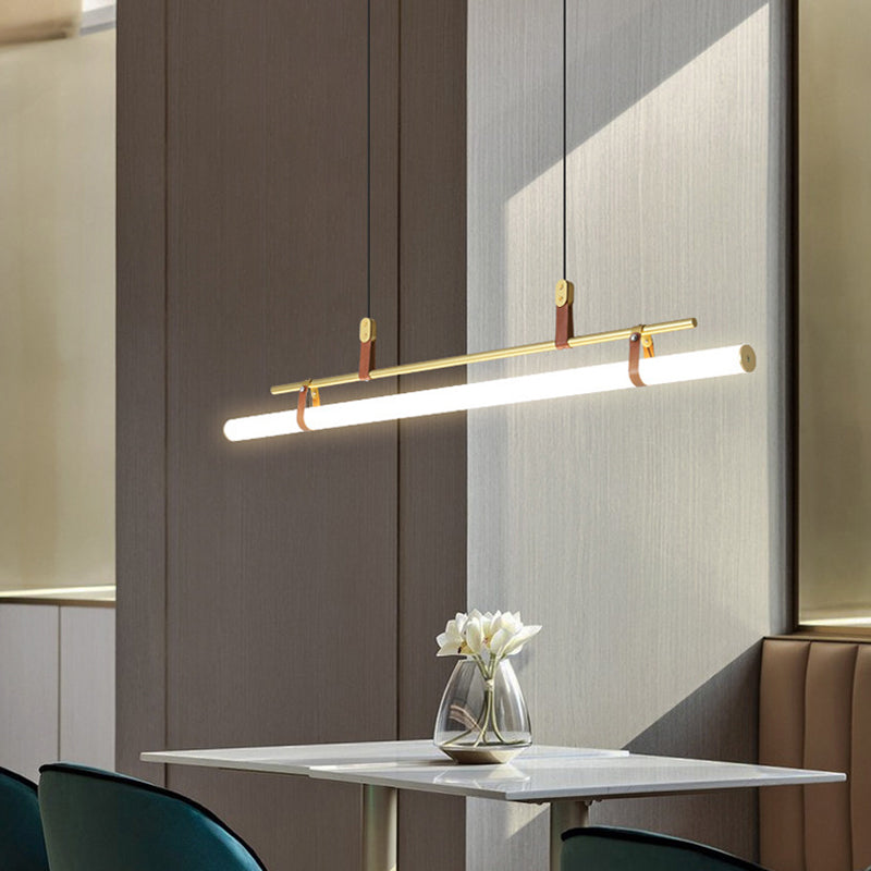 Acrylic Island Pendant Light: Sleek Pole Design With Led: Perfect For Dining Room