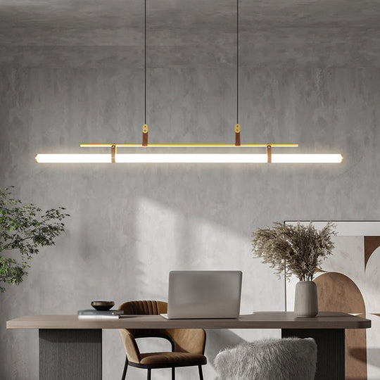 Acrylic Island Pendant Light: Sleek Pole Design With Led: Perfect For Dining Room