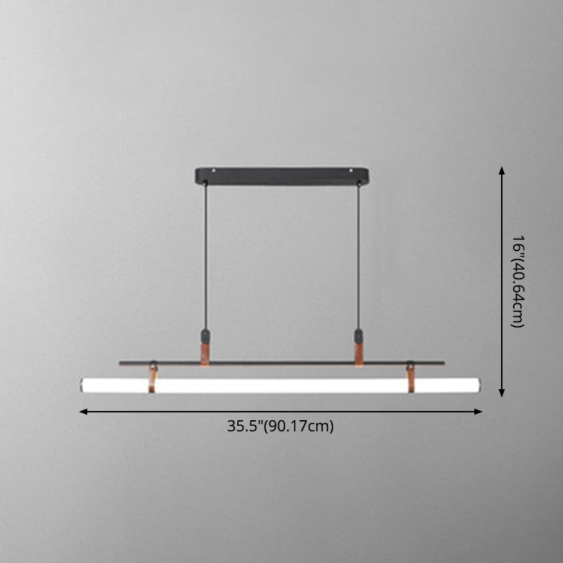 Acrylic Island Pendant Light: Sleek Pole Design With Led: Perfect For Dining Room