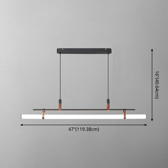 Acrylic Island Pendant Light: Sleek Pole Design With Led: Perfect For Dining Room