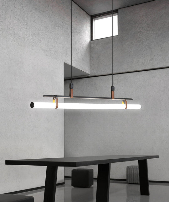 Acrylic Island Pendant Light: Sleek Pole Design With Led: Perfect For Dining Room