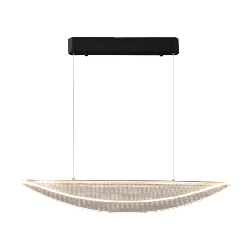 Leaf Shaped Acrylic Led Suspension Light - Natural Elegance For Dining Room