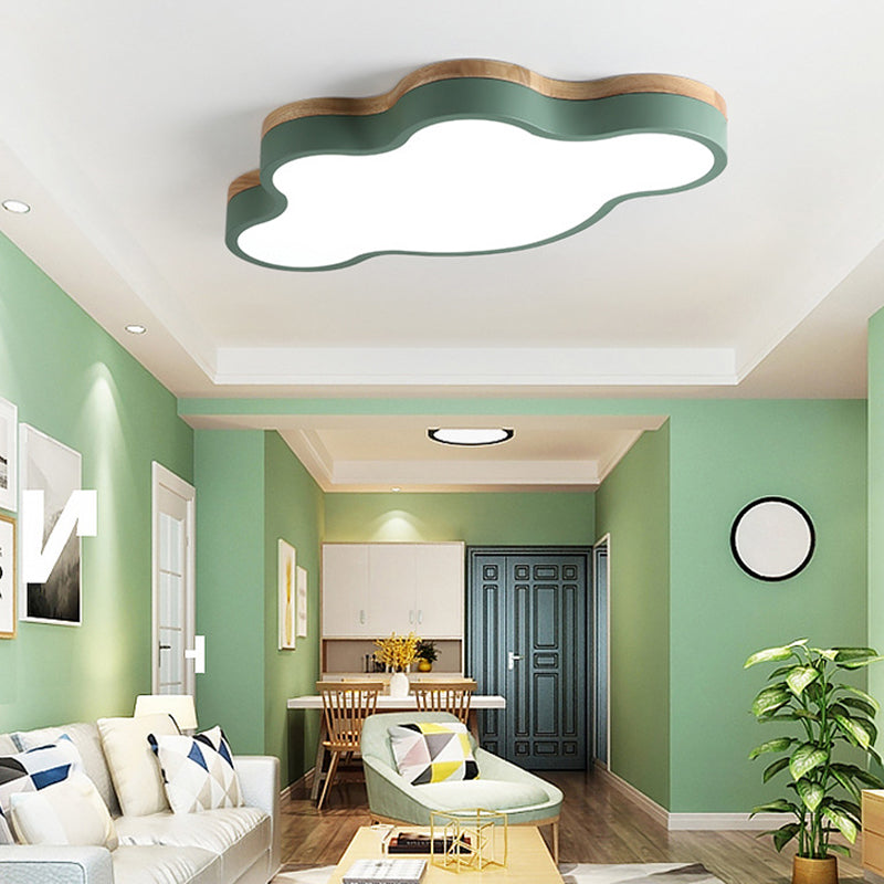 Nordic Cloud Shape Led Flush Mount Ceiling Lamp For Kids Bedroom