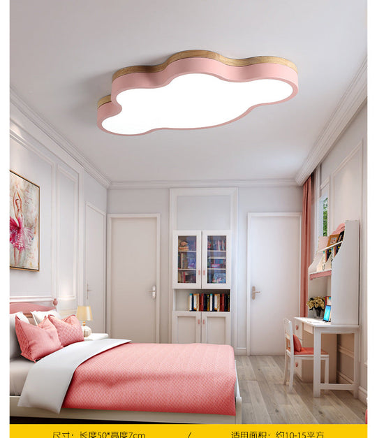 Nordic Cloud Shape Led Flush Mount Ceiling Lamp For Kids Bedroom