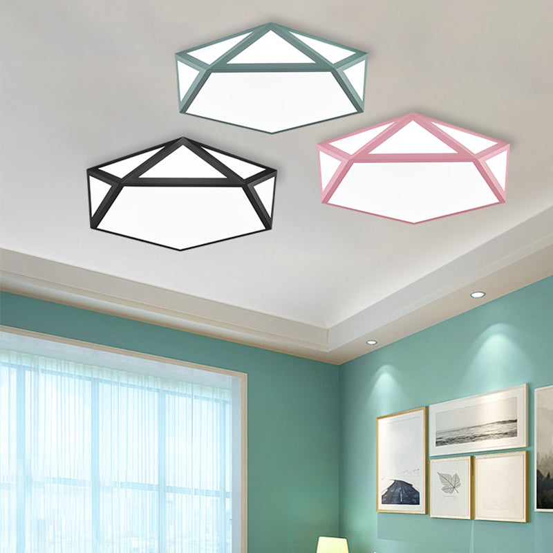 Diamond Nordic Led Ceiling Lamp For Bedroom - Flush Mount Style