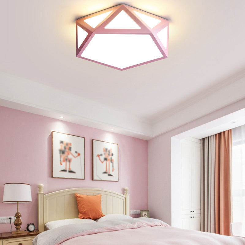 Diamond Nordic Led Ceiling Lamp For Bedroom - Flush Mount Style