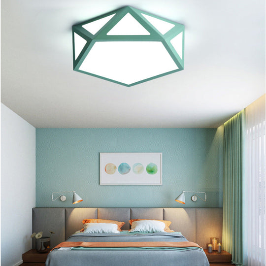 Diamond Nordic Led Ceiling Lamp For Bedroom - Flush Mount Style