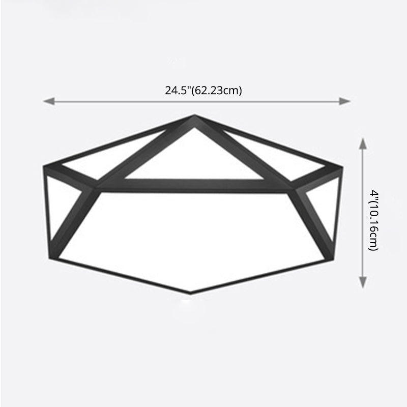 Diamond Nordic Led Ceiling Lamp For Bedroom - Flush Mount Style