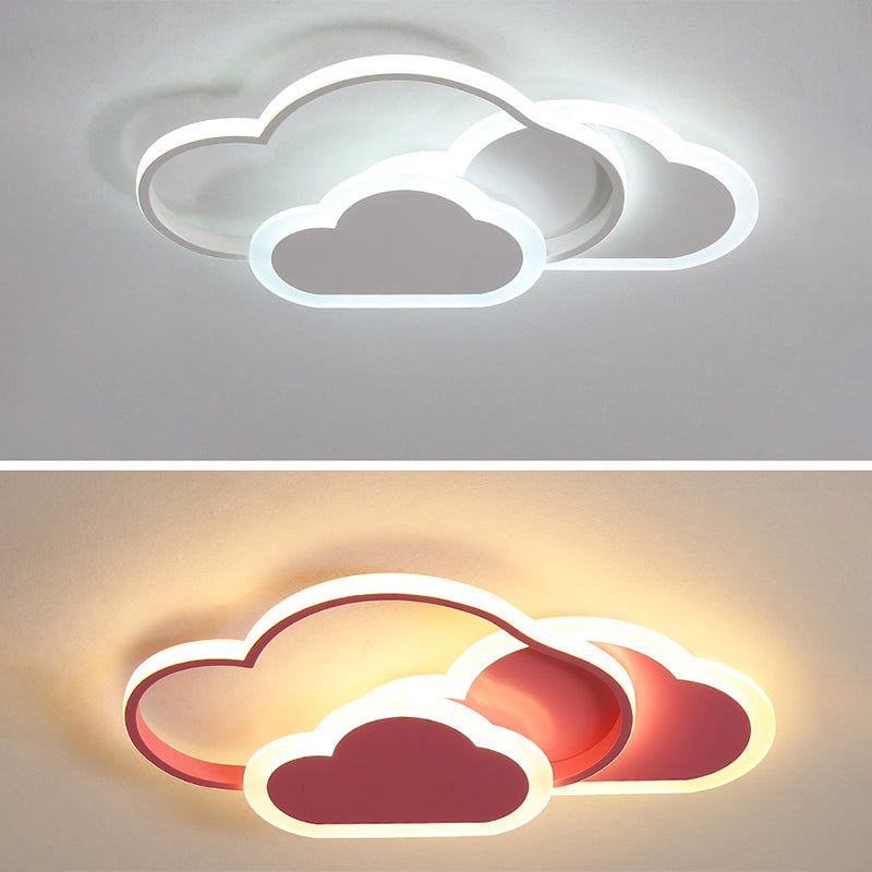 Nordic Cartoon Led Flush Mount Ceiling Lamp For Kids Bedroom