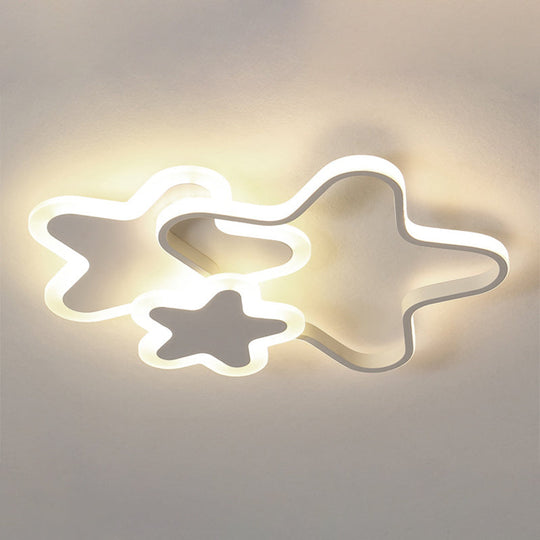 Nordic Cartoon Led Flush Mount Ceiling Lamp For Kids Bedroom