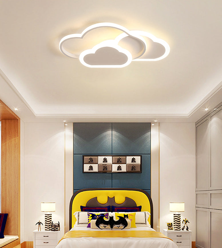 Nordic Cartoon Led Flush Mount Ceiling Lamp For Kids Bedroom