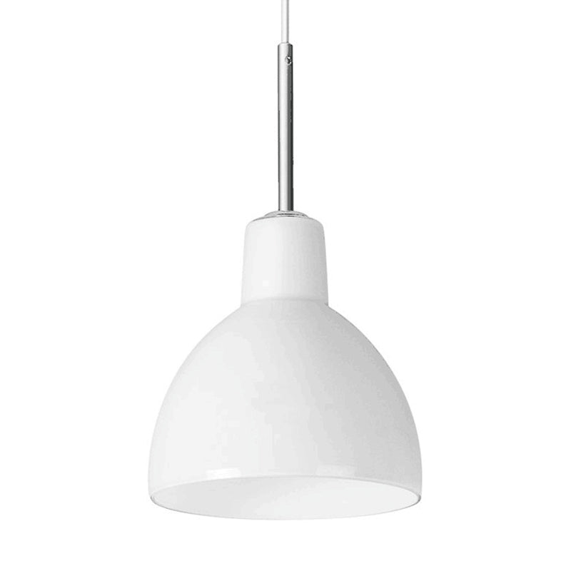 Modern Glass Pendant Lamp - White Bell Design Perfect For Kitchen Sink / 6