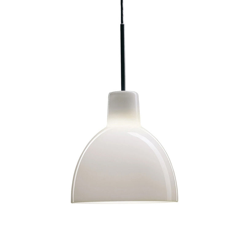 Modern Glass Pendant Lamp - White Bell Design Perfect For Kitchen Sink