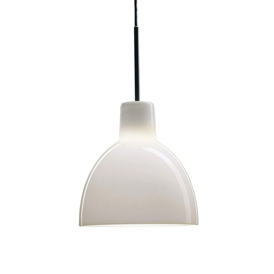 Modern Glass Pendant Lamp - White Bell Design Perfect For Kitchen Sink