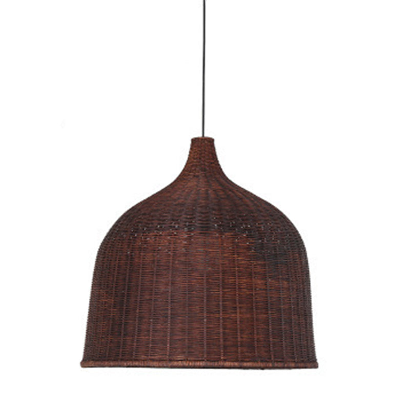 Bamboo Handwoven Dome Pendant Ceiling Light For Dining Table Coffee / 14