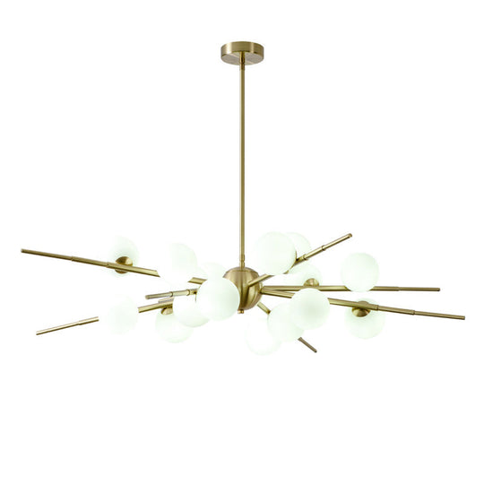 Modern Opal Glass Starburst Chandelier - Stylish Ceiling Light For Living Room