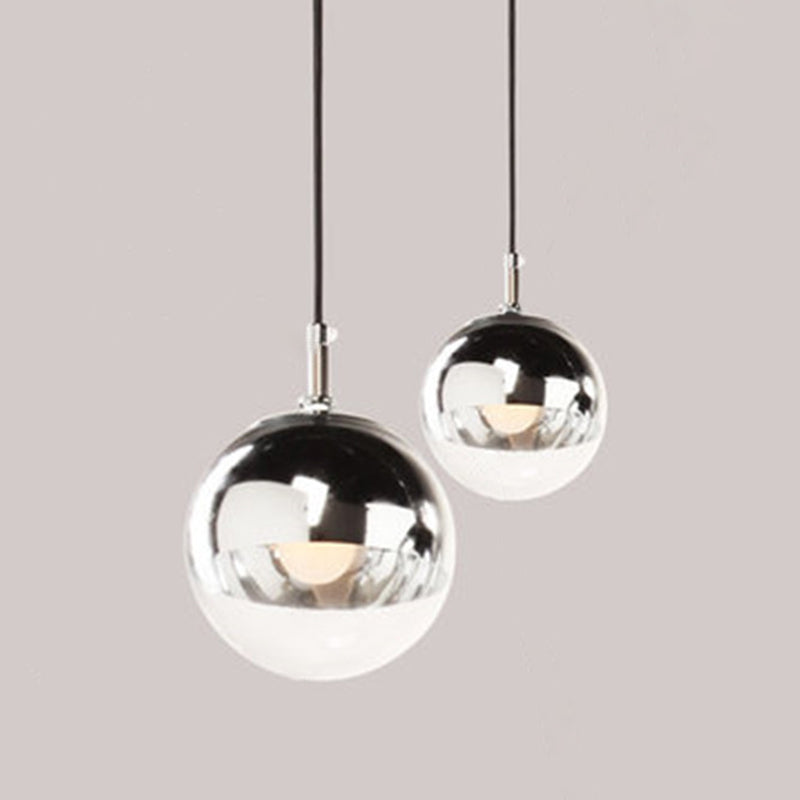 Modern Globe Pendant Light: Simple Glass Fixture For Restaurants