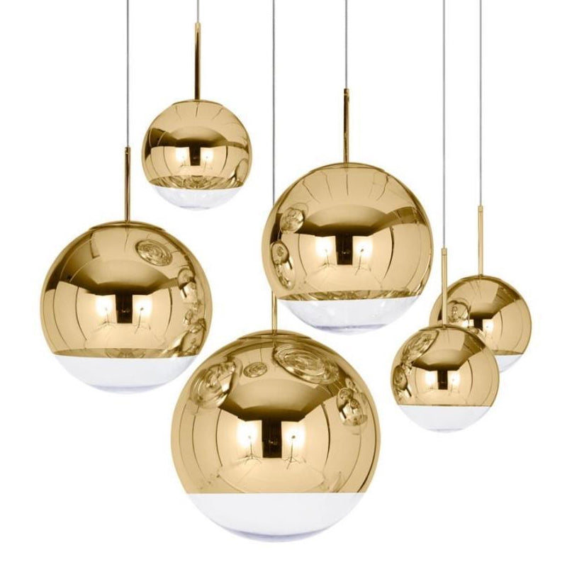 Modern Globe Pendant Light: Simple Glass Fixture For Restaurants Brass / 6