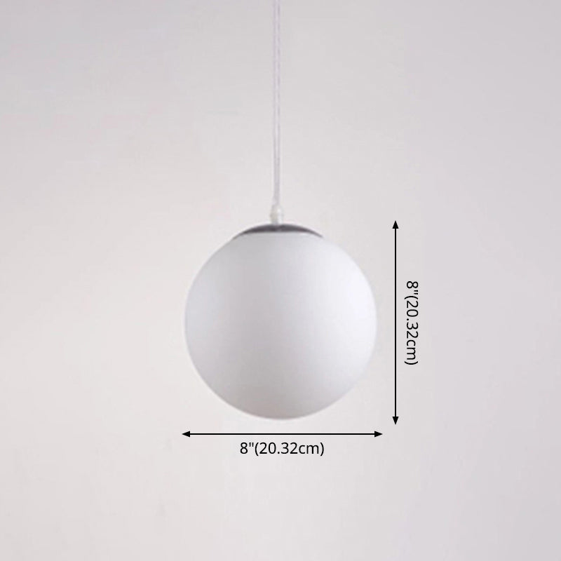 Modern Globe Pendant Light: Simple Glass Fixture For Restaurants