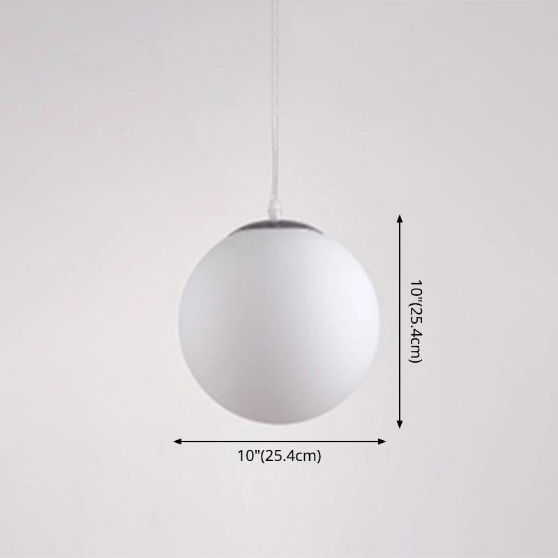 Modern Globe Pendant Light: Simple Glass Fixture For Restaurants