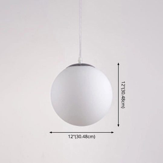 Modern Globe Pendant Light: Simple Glass Fixture For Restaurants