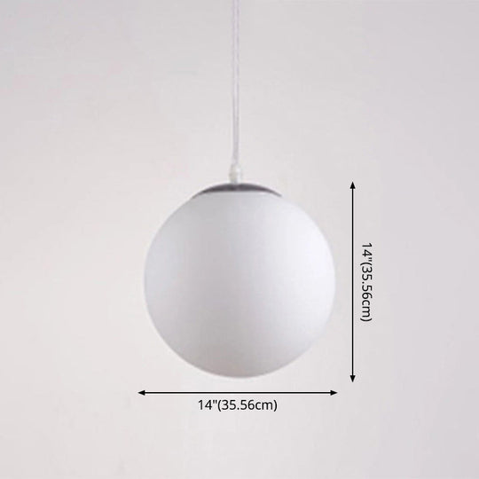 Modern Globe Pendant Light: Simple Glass Fixture For Restaurants