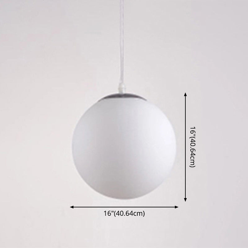 Modern Globe Pendant Light: Simple Glass Fixture For Restaurants