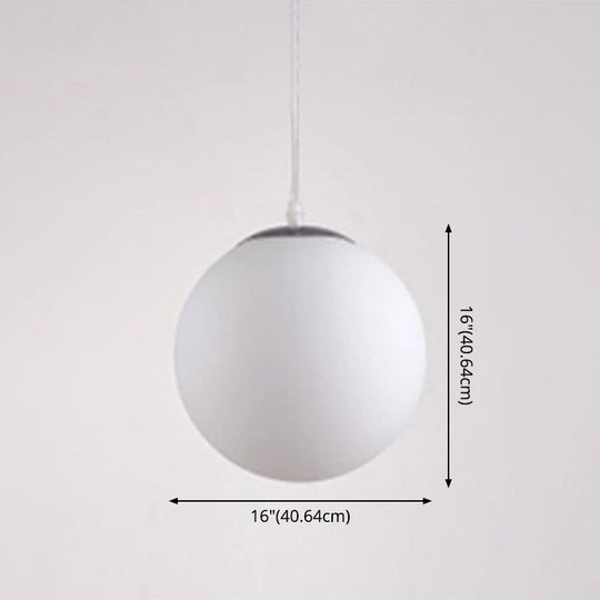 Modern Globe Pendant Light: Simple Glass Fixture For Restaurants