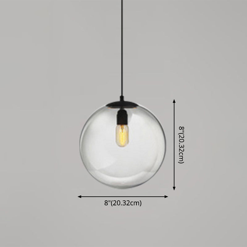 Modern Globe Pendant Light: Simple Glass Fixture For Restaurants