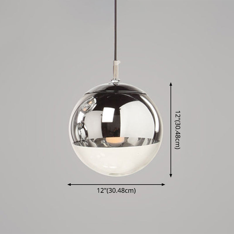 Modern Globe Pendant Light: Simple Glass Fixture For Restaurants