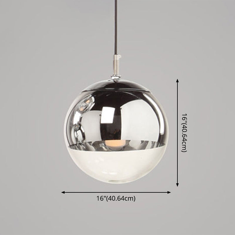 Modern Globe Pendant Light: Simple Glass Fixture For Restaurants